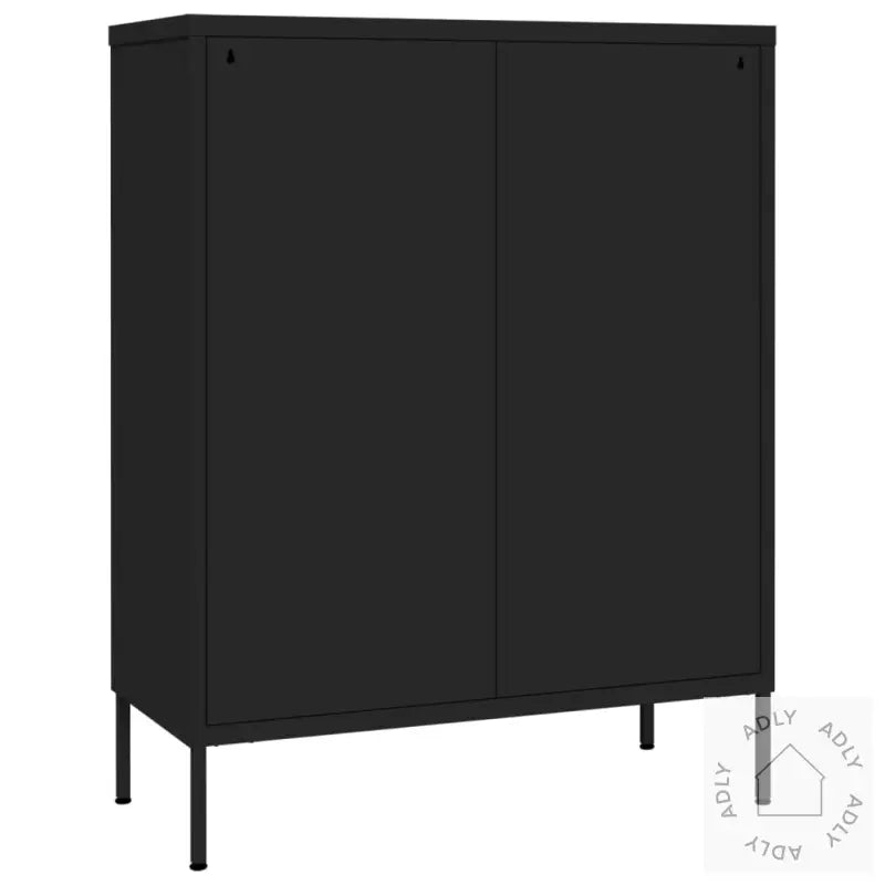 Kommode Svart 80X35X101,5 Cm Stål