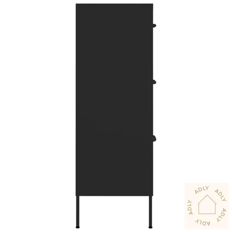 Kommode Svart 80X35X101,5 Cm Stål