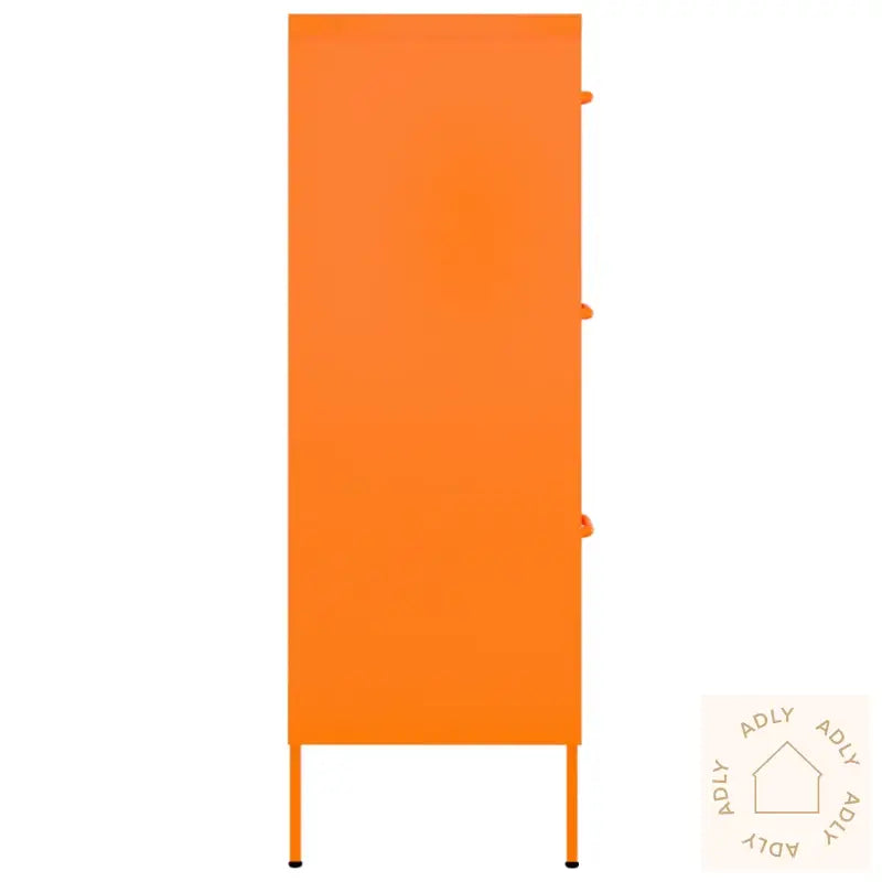 Kommode Oransje 80X35X101,5 Cm Stål
