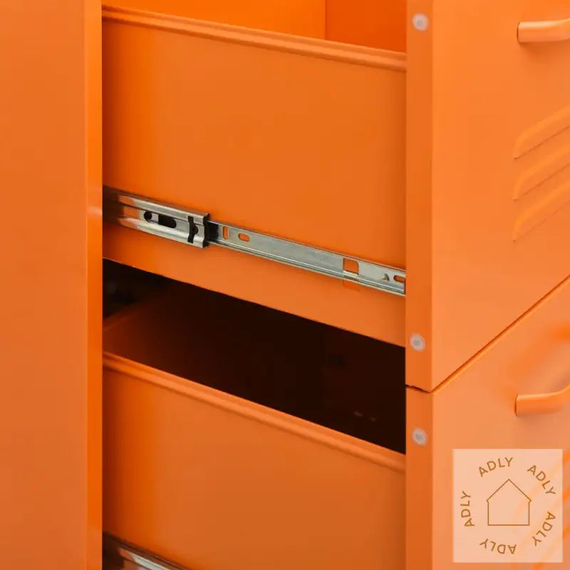 Kommode Oransje 80X35X101,5 Cm Stål