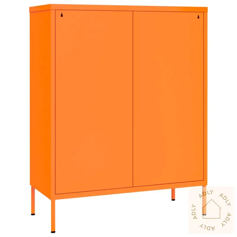 Kommode Oransje 80X35X101,5 Cm Stål