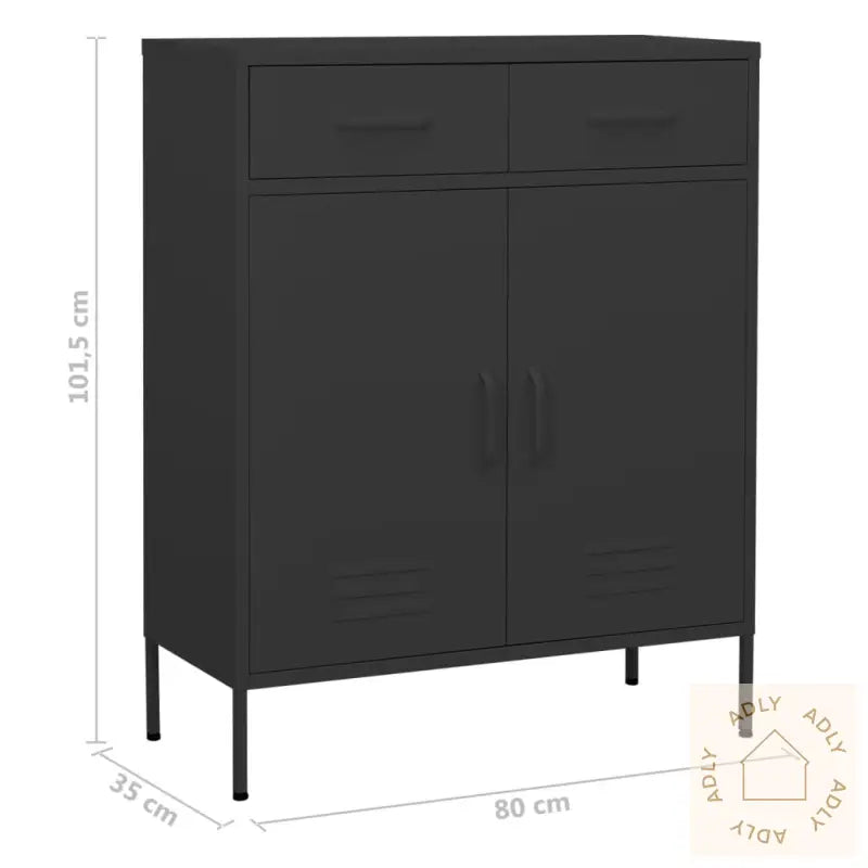 Oppbevaringsskap Antrasitt 80X35X101,5 Cm Stål