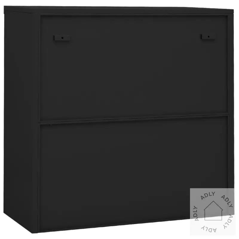 Kontorskap Med Skyvedør 90X40X90 Cm Stål Antrasitt