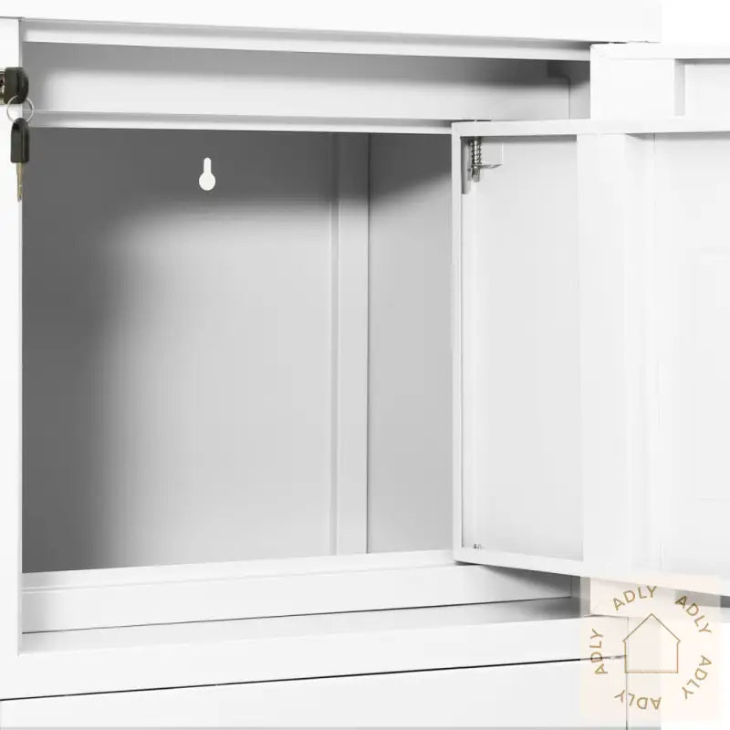 Kontorskap Hvit 90X40X102 Cm Stål