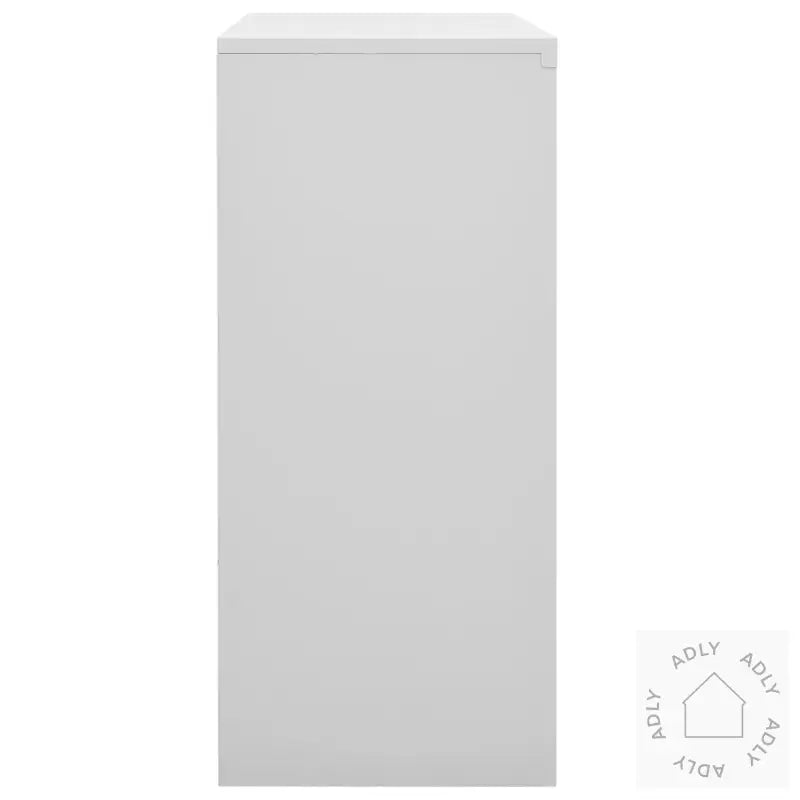 Kontorskap Med Skyvedør 90X40X90 Cm Stål Lysegrå