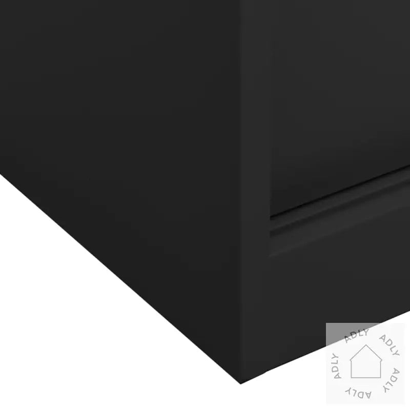 Kontorskap Med Skyvedør 90X40X90 Cm Stål Antrasitt