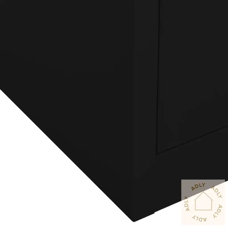 Kontorskap Svart 90X40X102 Cm Stål