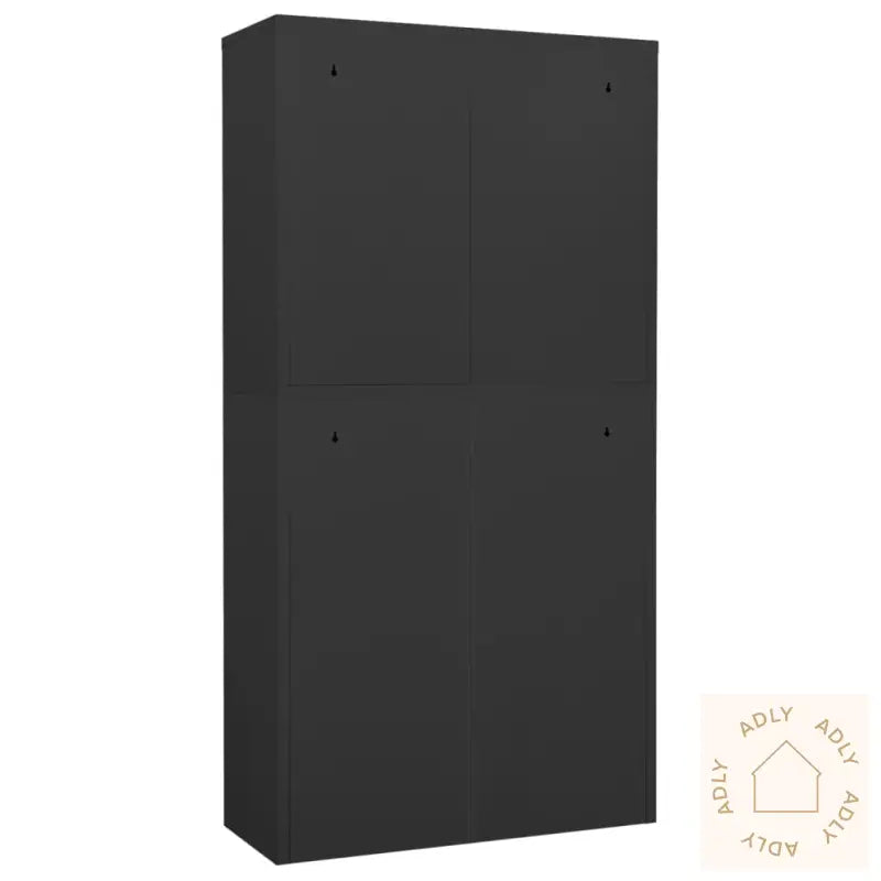 Kontorskap Antrasitt 90X40X180 Cm Stål