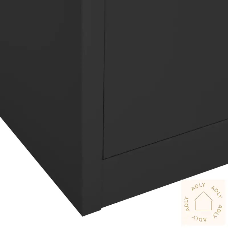 Kontorskap Antrasitt 90X40X180 Cm Stål