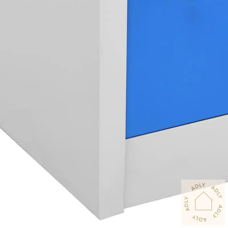 Oppbevaringsskap 2 Stk Lysegrå Og Blå 90X45X92,5 Cm Stål