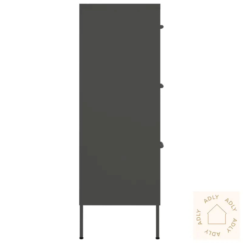 Kommode Antrasitt 80X35X101,5 Cm Stål