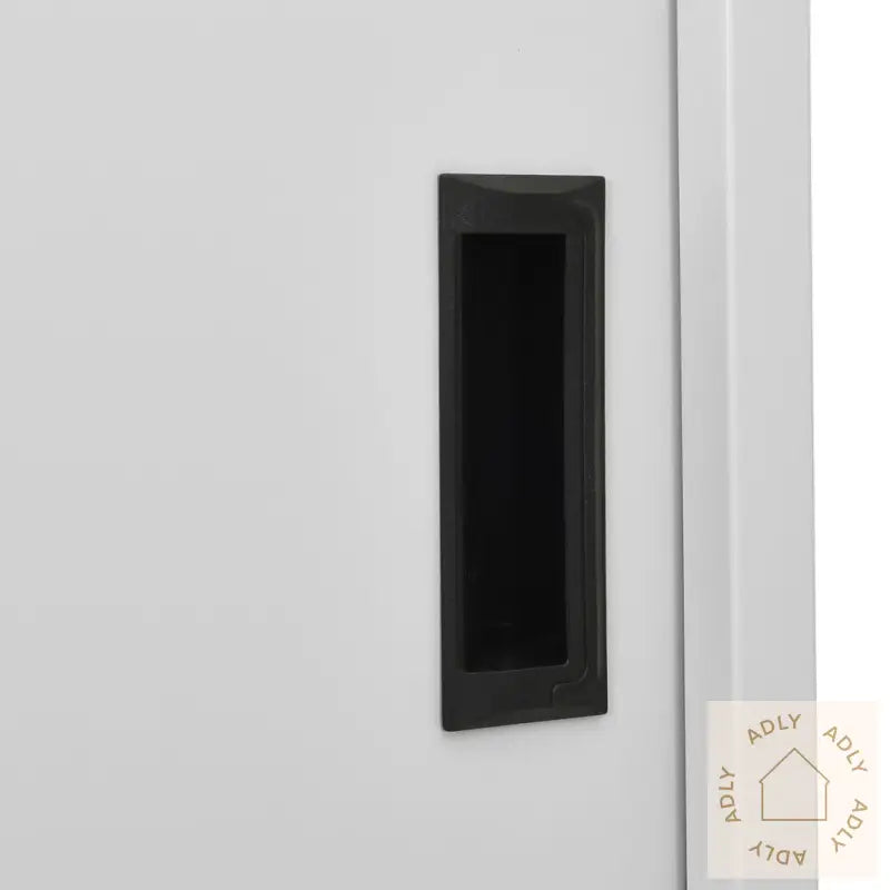 Kontorskap Med Skyvedør 90X40X180 Cm Lysegrå Stål