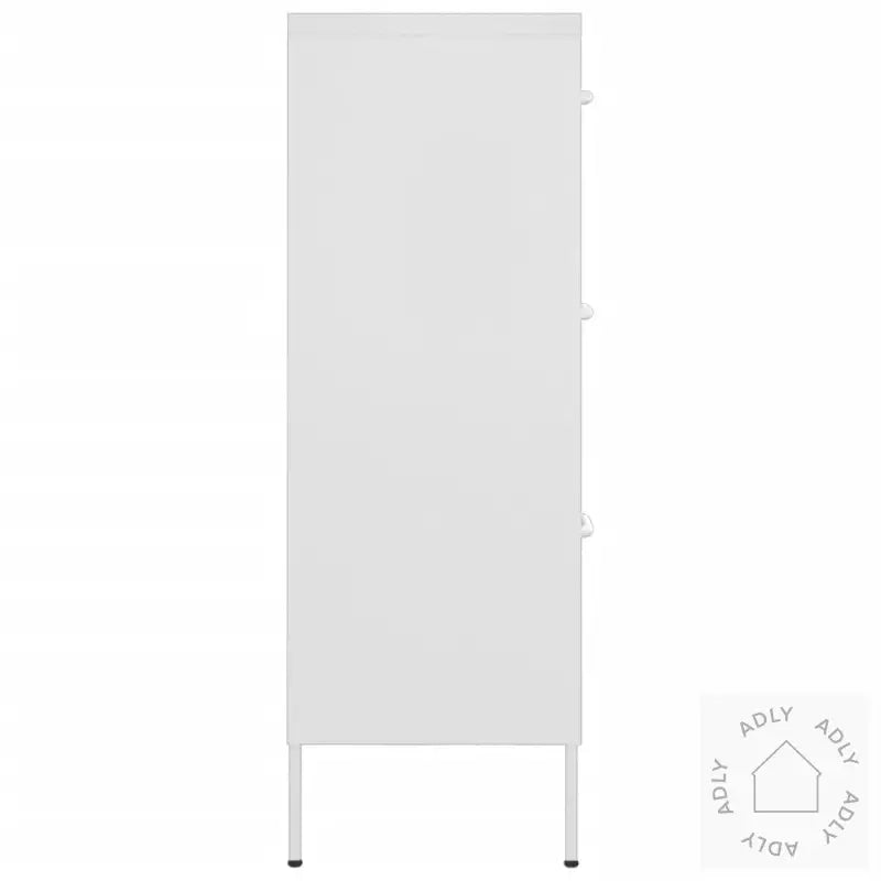 Kommode Hvit 80X35X101,5 Cm Stål