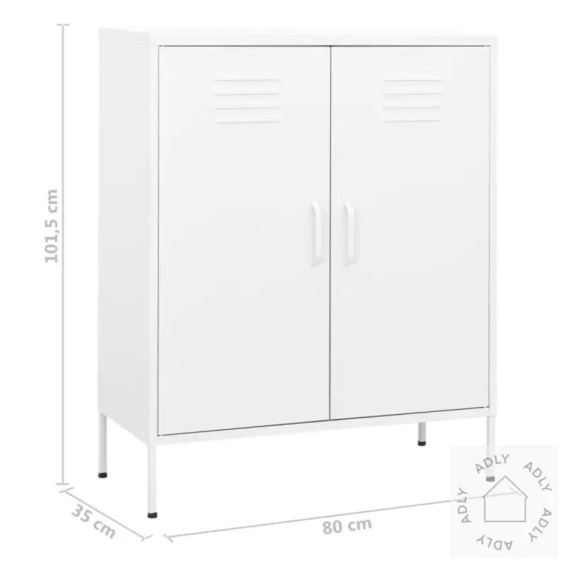 Oppbevaringsskap Hvit 80X35X101,5 Cm Stål