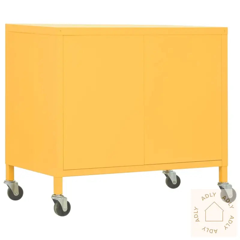 Oppbevaringsskap Sennepsgul 60X35X56 Cm Stål