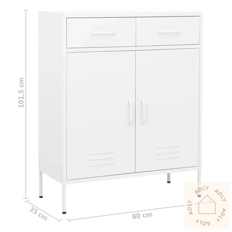 Oppbevaringsskap Hvit 80X35X101,5 Cm Stål