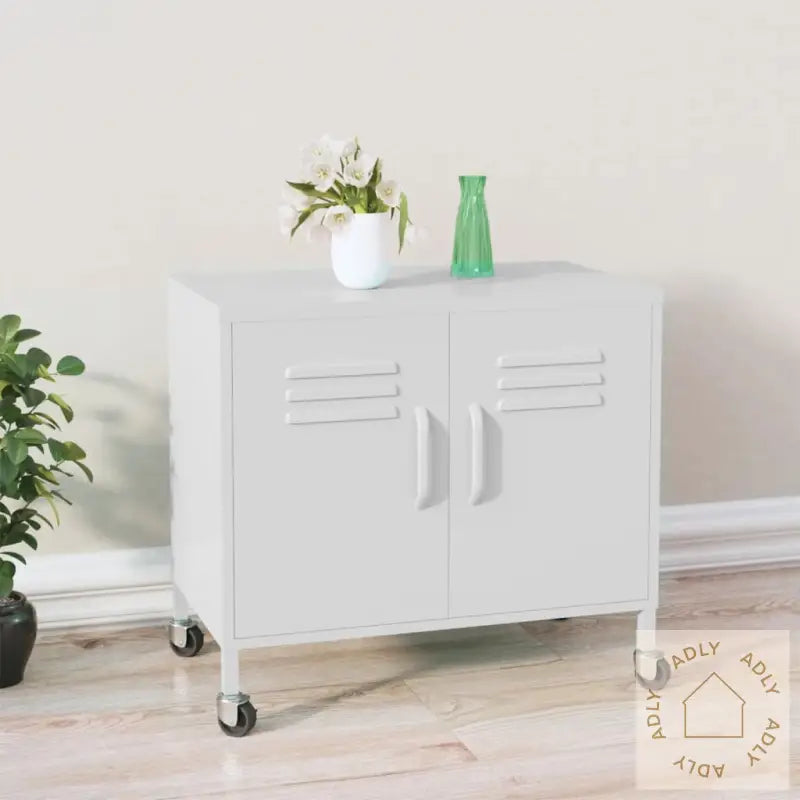 Oppbevaringsskap Hvit 60X35X56 Cm Stål