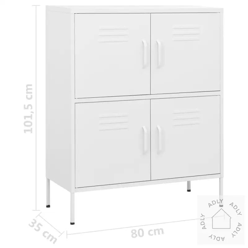 Oppbevaringsskap Hvit 80X35X101,5 Cm Stål
