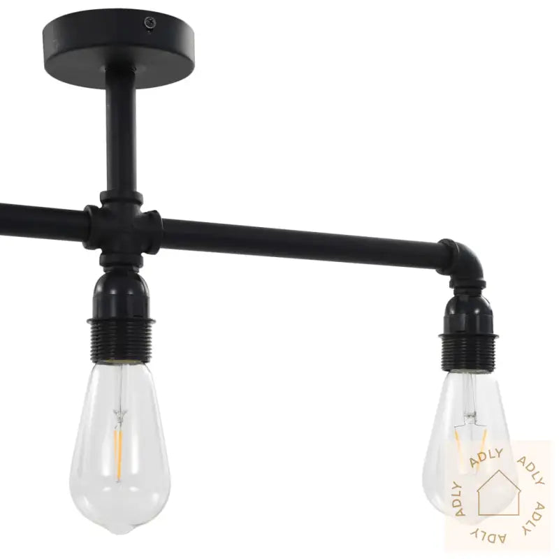 Taklampe Svart 3 X E27 Lyspærer