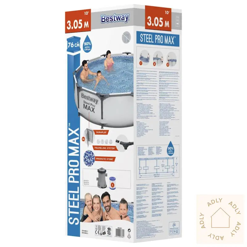 Bestway Steel Pro Max Svømmebasseng 305X76 Cm