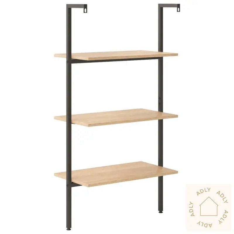 Stigehyller 3 Etasjer Lysebrun Og Svart 64X35X120,5 Cm