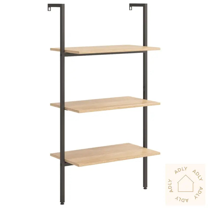 Stigehyller 3 Etasjer Lysebrun Og Svart 64X35X120,5 Cm