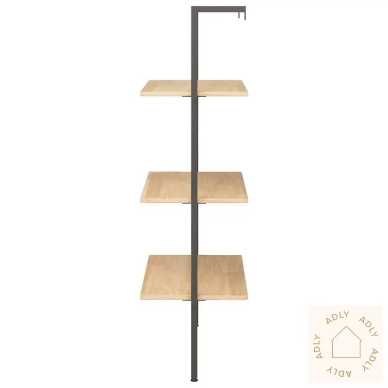 Stigehyller 3 Etasjer Lysebrun Og Svart 64X35X120,5 Cm