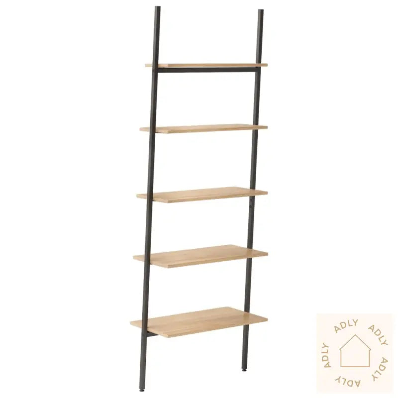 Stigehyller 5 Etasjer Lysebrun Og Svart 64X34X185,5 Cm