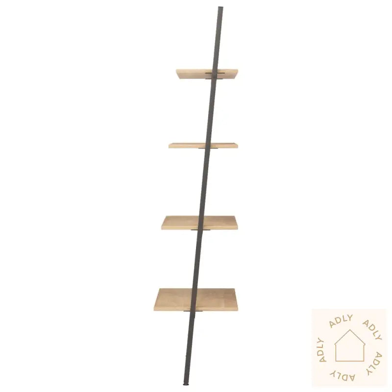 Stigehyller 4 Etasjer Lysebrun Og Svart 64X34X150,5 Cm
