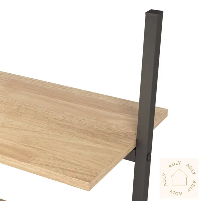 Stigehylle 3 Etasjer Lysebrun Og Svart 64X34X116 Cm