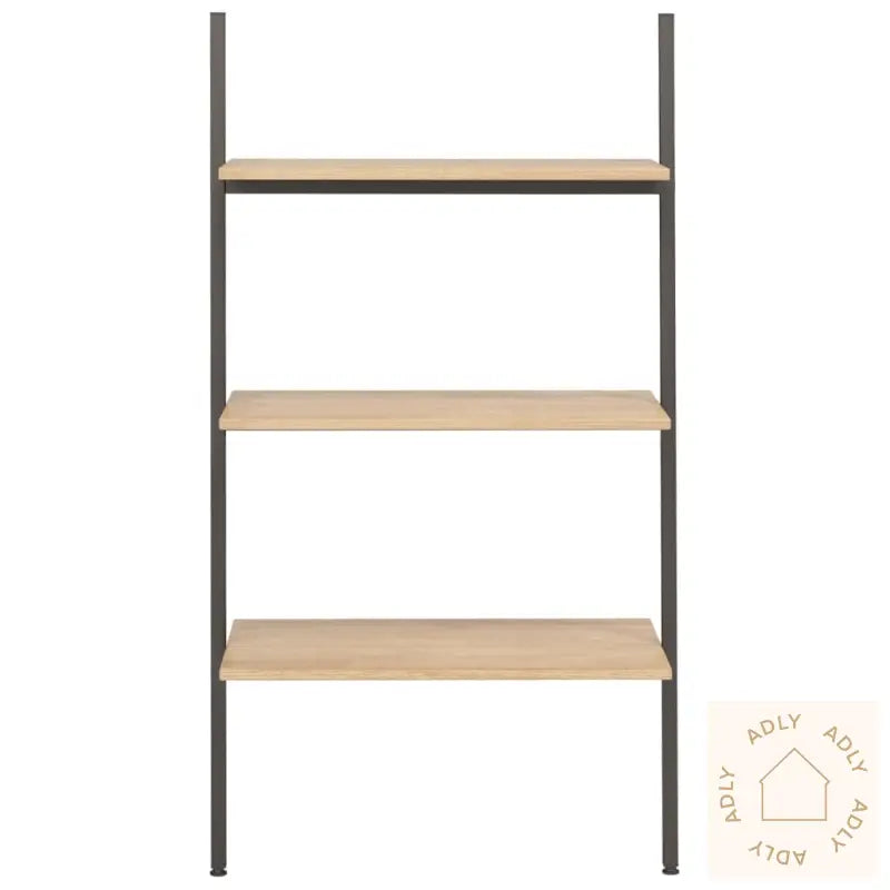 Stigehylle 3 Etasjer Lysebrun Og Svart 64X34X116 Cm