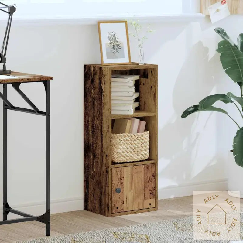 Bokhylle Gammelt Tre 31X24X77 Cm Konstruert Tre