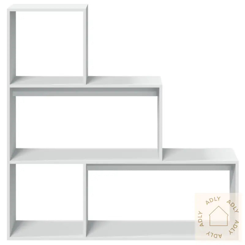Romdeler Bokhylle 3 Etasjer Hvit 123X29X123 Cm Konstruert Tre