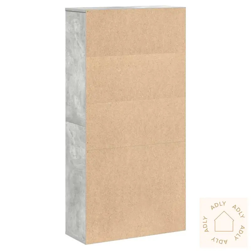 Bokhylle Betonggrå 60X24X120 Cm Konstruert Tre