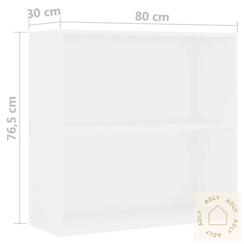 Bokhylle Hvit 80X30X76,5 Cm Konstruert Tre