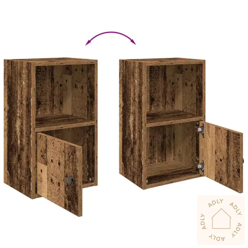 Bokhylle Gammelt Tre 31X24X52 Cm Konstruert Tre