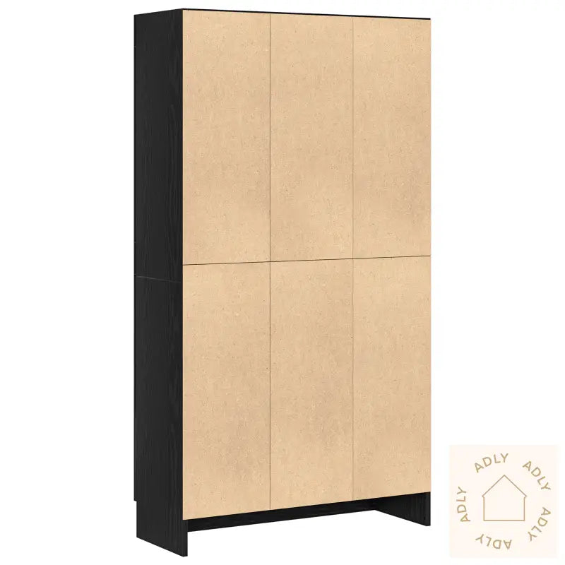 Bokhylle I Svart Eik 82,5X30,5X150 Cm, Lagd Av Konstruert Tre