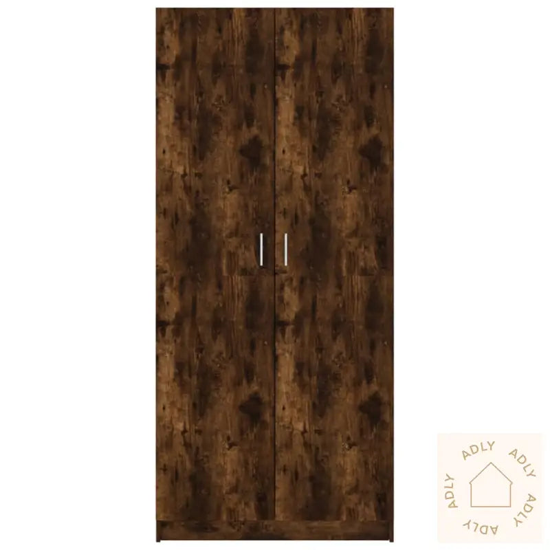 Garderobe Røkt Eik 80X52X180 Cm Konstruert Tre