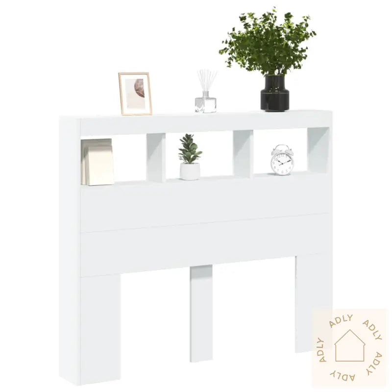 Hodegavl Skap Med Led Hvit 120X17X102 Cm