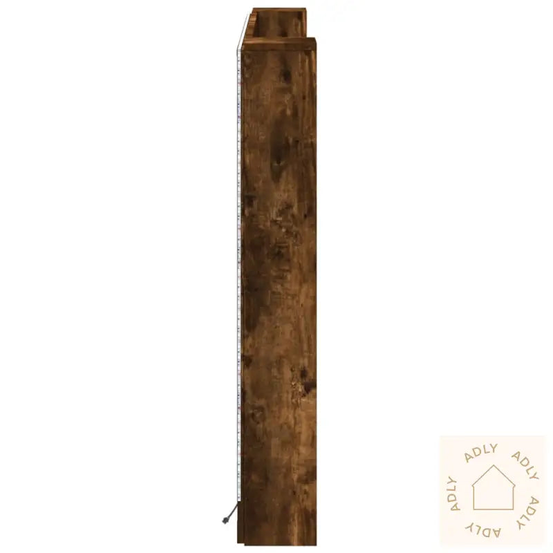 Hodegavl Skap Med Led Røkt Eik 160X16,5X103,5 Cm