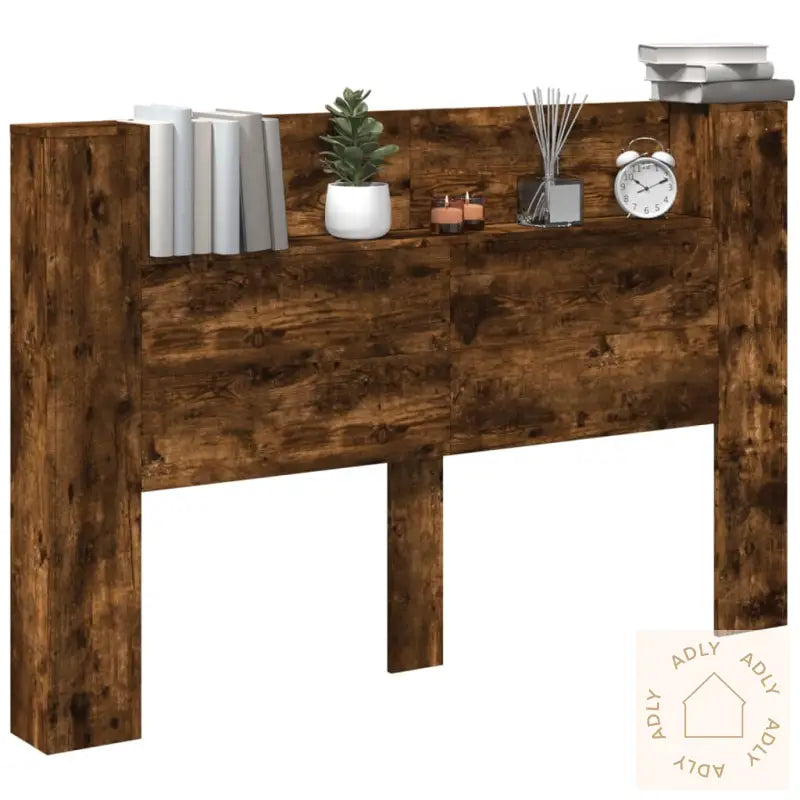 Hodegavl Skap Med Led Røkt Eik 160X16,5X103,5 Cm