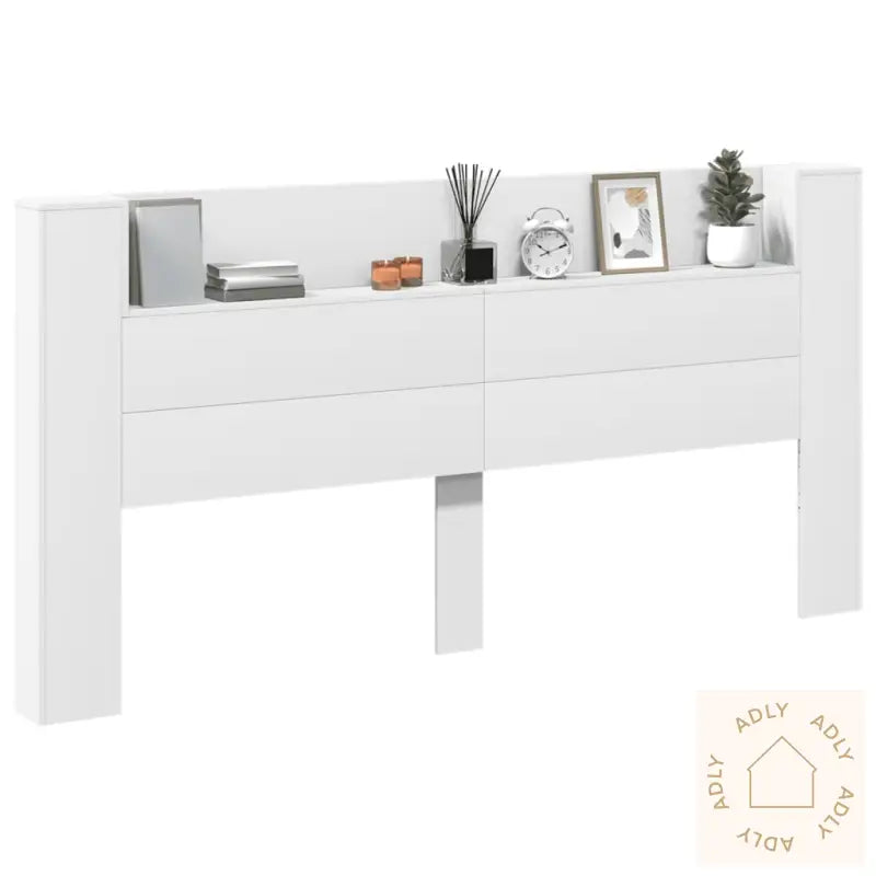 Hodegavl Skap Med Led Hvit 200X16,5X103,5 Cm