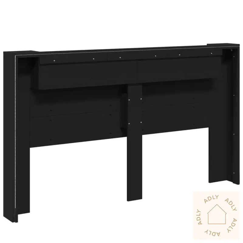 Hodegavl Skap Med Led Svart 180X16,5X103,5 Cm