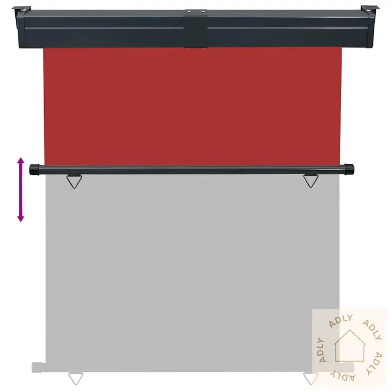 Sidemarkise For Balkong 165X250 Cm Rød