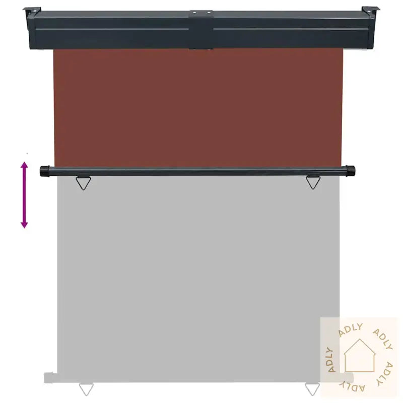 Sidemarkise For Balkong 145X250 Cm Brun