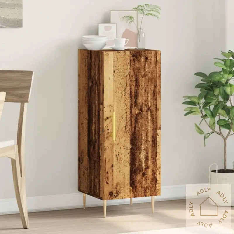 Skjenk Gammelt Tre 34,5X34X90 Cm Konstruert Tre