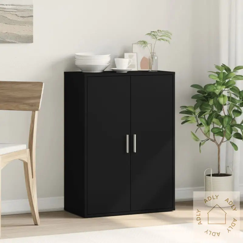 Skjenk Svart 60X31X84 Cm Konstruert Tre