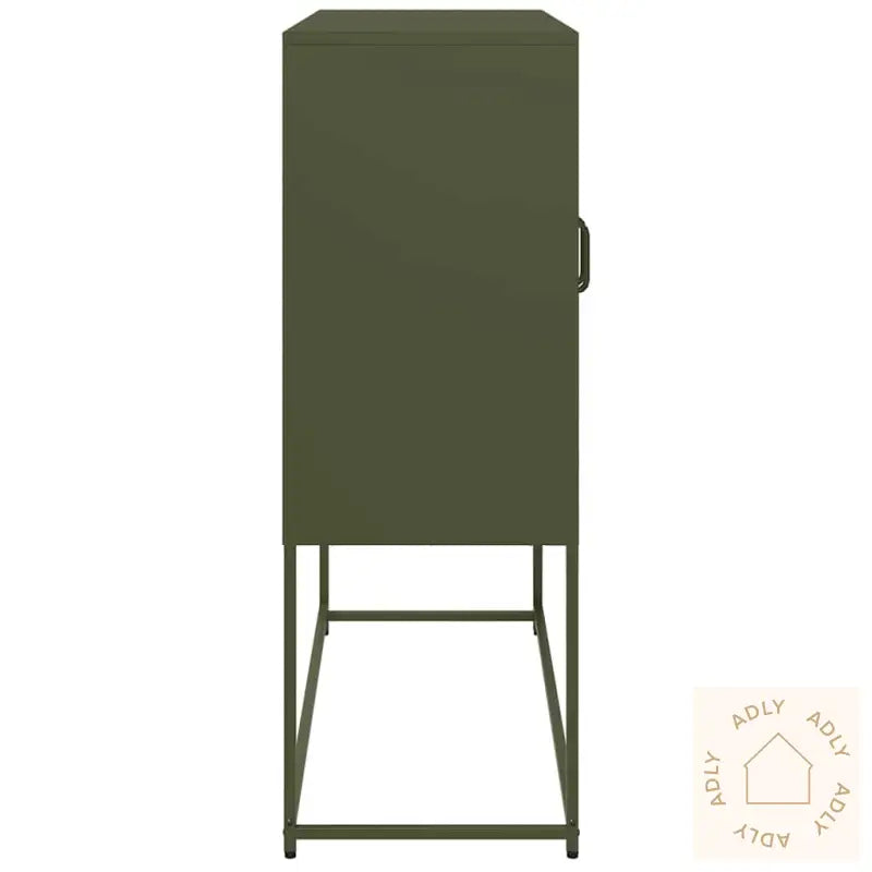 Skjenk Olivengrønn 100,5X39X107 Cm Kaldvalset Stål