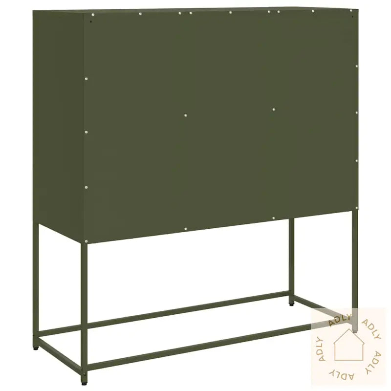 Skjenk Olivengrønn 100,5X39X107 Cm Kaldvalset Stål