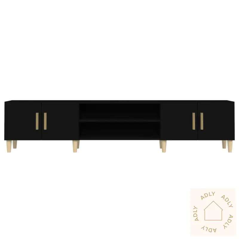 Tv-Benk Svart 180X31,5X40 Cm Konstruert Tre